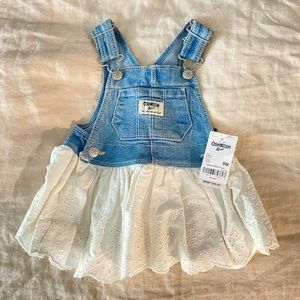 NWT- denim overalls with eyelet skirt by Oshkosh